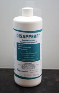 DISAPPEAR Organic Graffiti /Adhesive Remover™ Designed to remove graffiti paint, markers, decal stickers, most adhesives and residues, Chewing gum