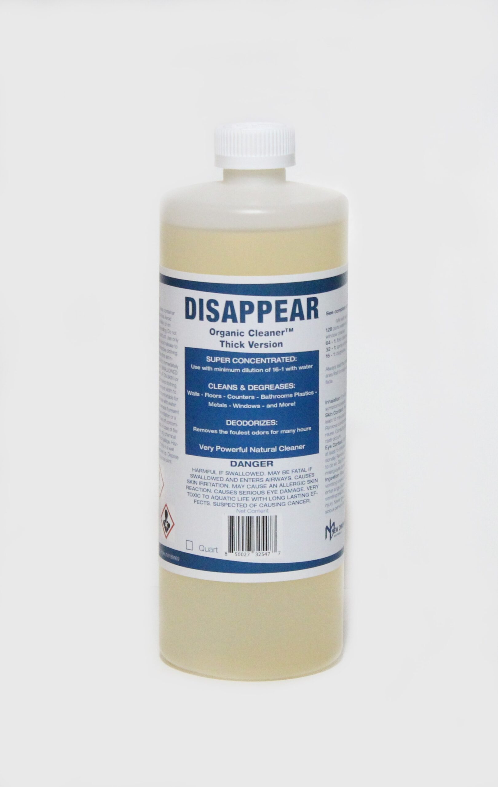 DISAPPEAR Organic Graffiti/Adhesive/Paint Remover™ Quart Bottle