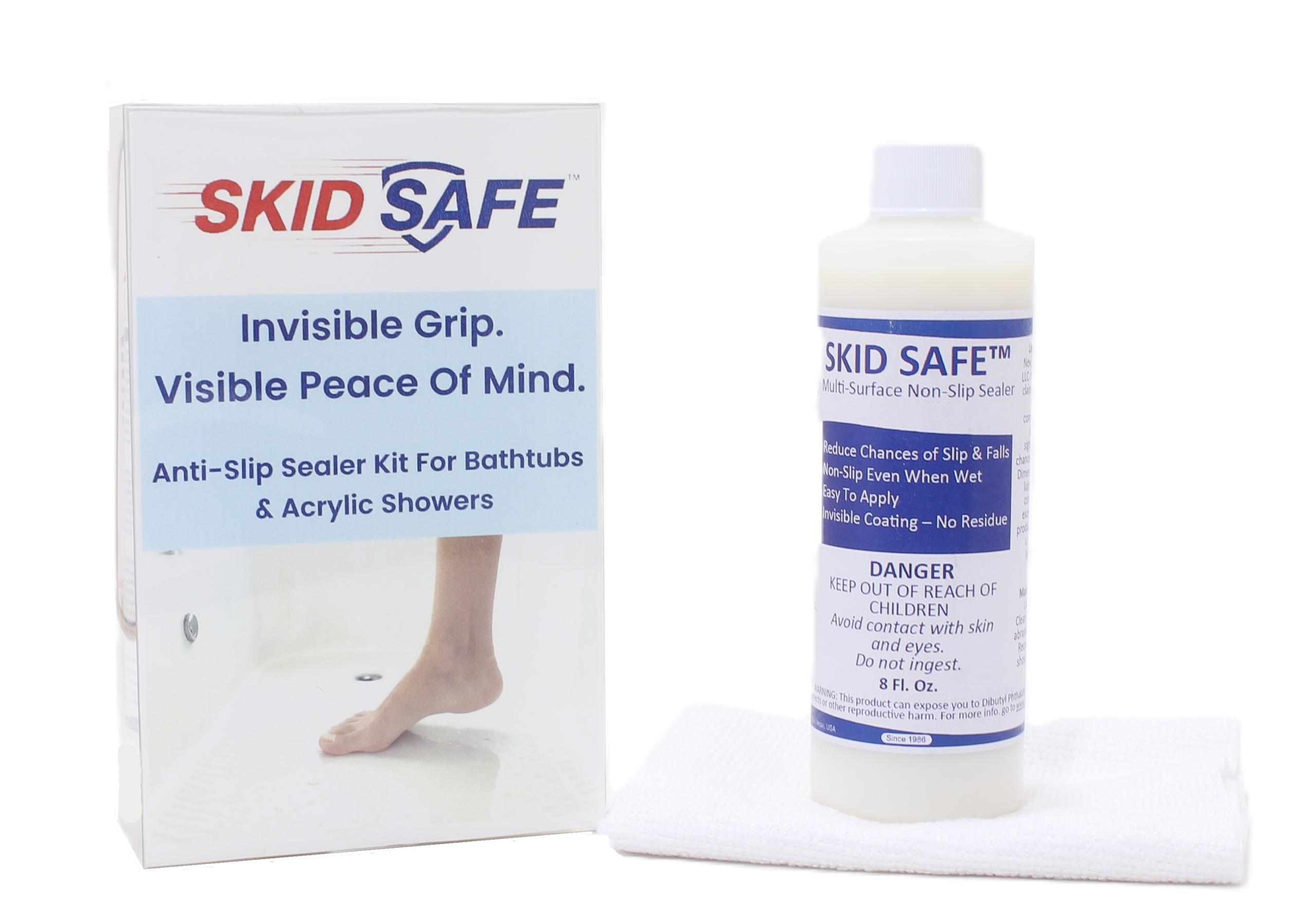 SKID SAFE Anti-Slip Bathtub and Acrylic Shower Kit