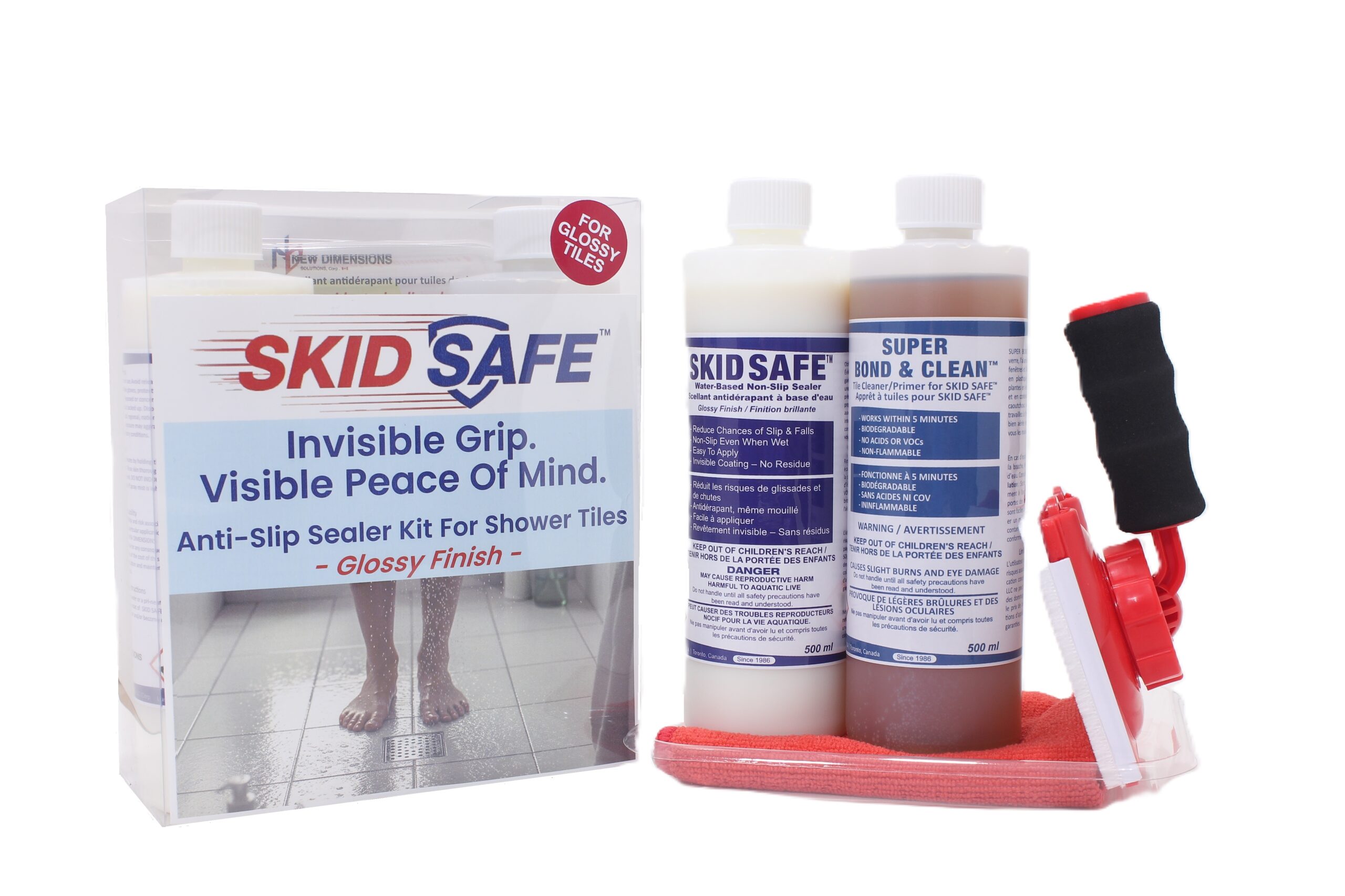 SKID SAFE Anti-Slip Sealer Kit for Shower Tiles