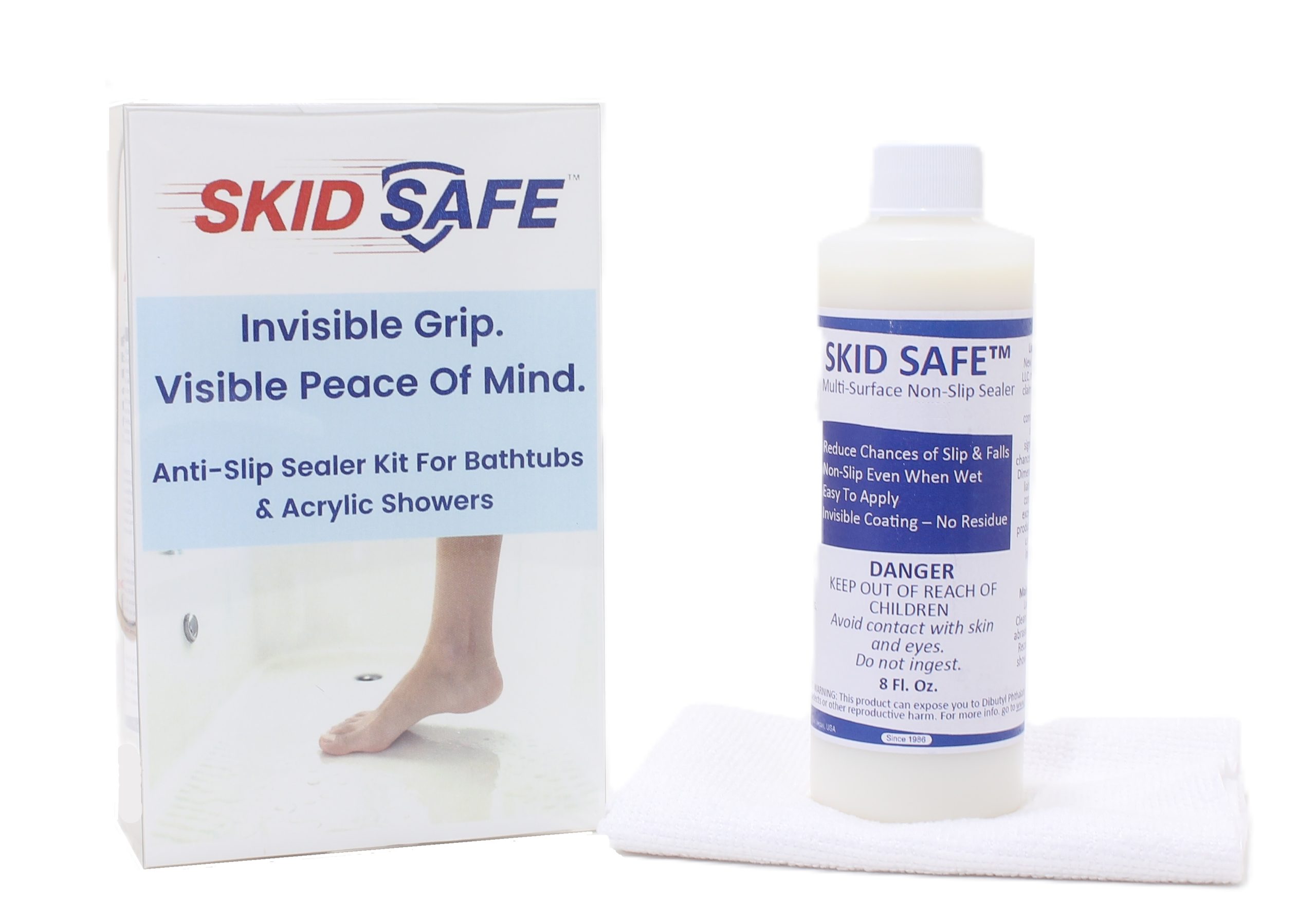 SKID SAFE Anti-Slip Bathtub and Acrylic Shower Kit